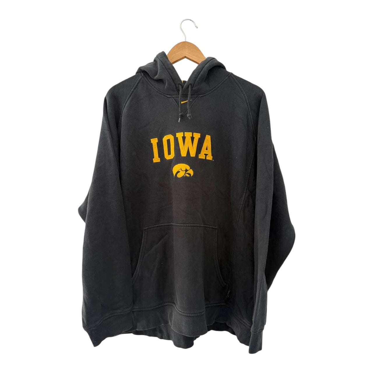 Vintage 90's Nike Centre Swoosh IOWA Hoodie - L